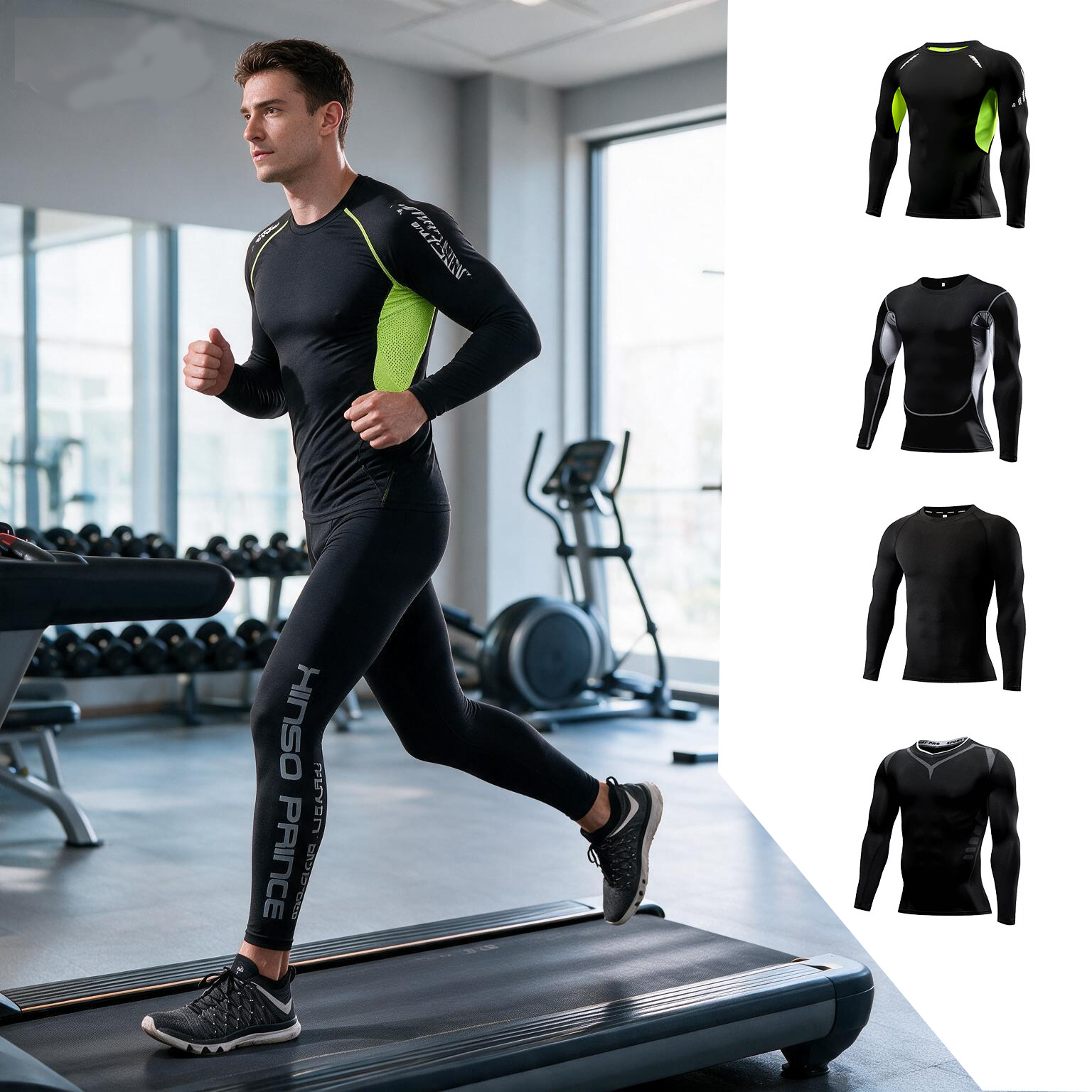 Yoga En Fitness - 2026 Men Compression Sportswear Suit,Elastic Training
