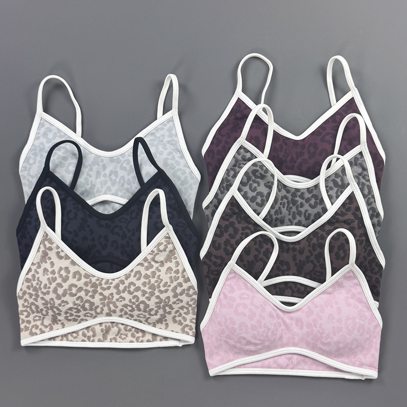 Sports Bra Women Leopard Print - Yoga Fitness Stretching 评论和价格