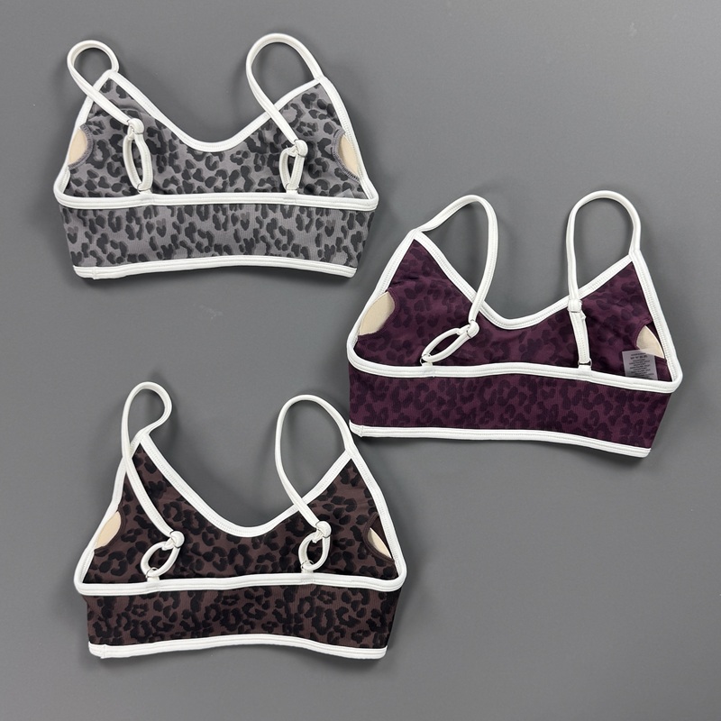 Sports Bra Women Leopard Print - Yoga Fitness Stretching 评论和价格