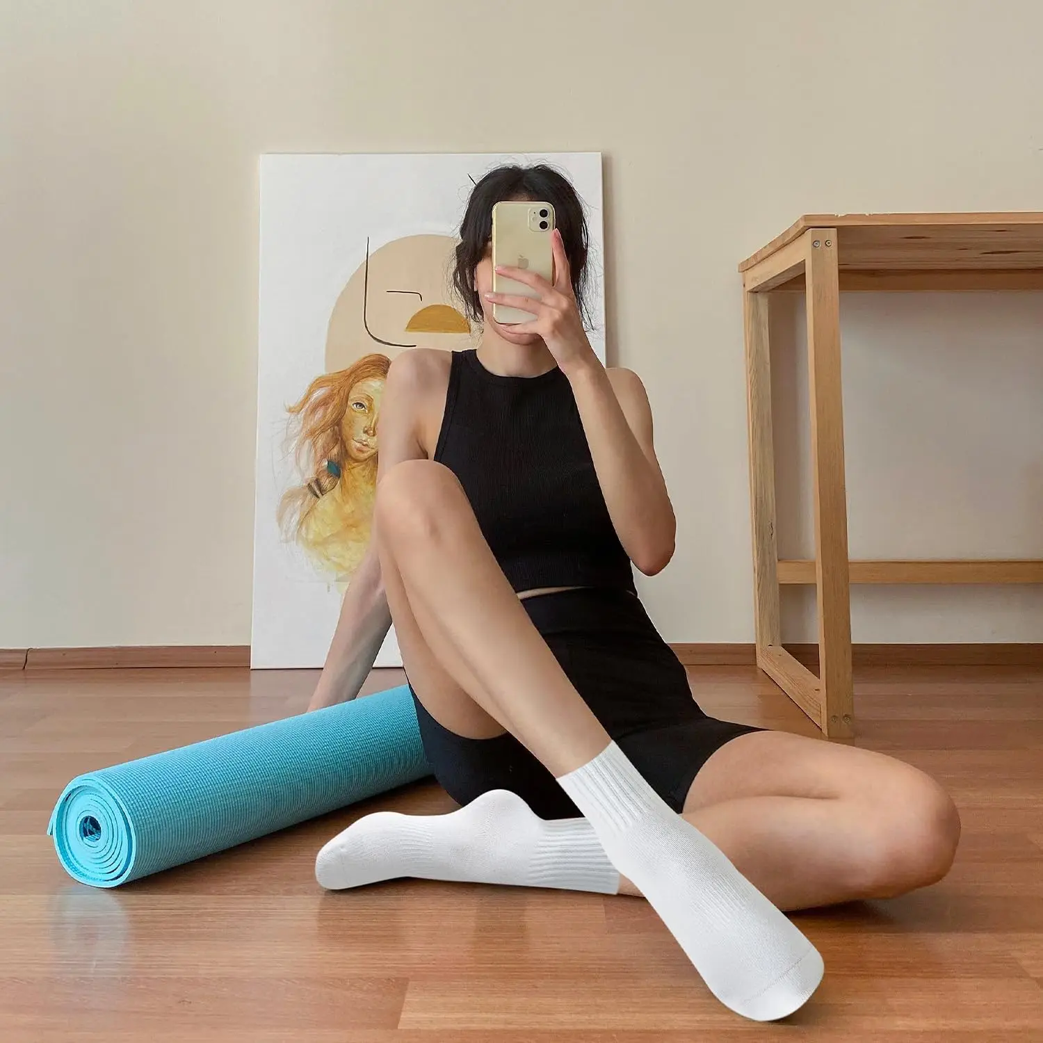 4 pairs of women's yoga socks, - Yoga & Fitness Center 评论和价格