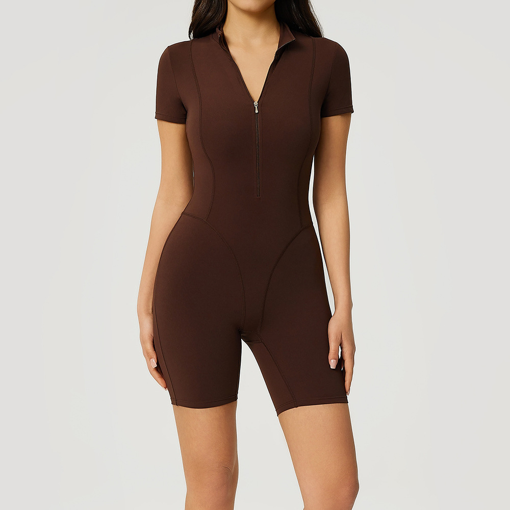 Zipper Workout Jumpsuit Sports - Yoga Overall Fitness 评论和价格