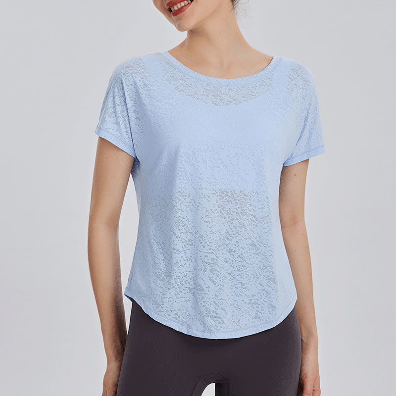 Women's Yoga T-Shirt Loose Spo - Yoga Fitness Training 评论和价格