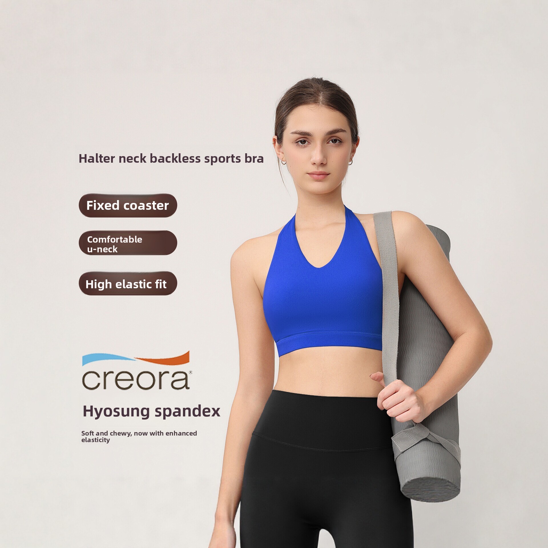 Women's Halter Sports Bra with - Yoga Mat For Fitness 评论和价格