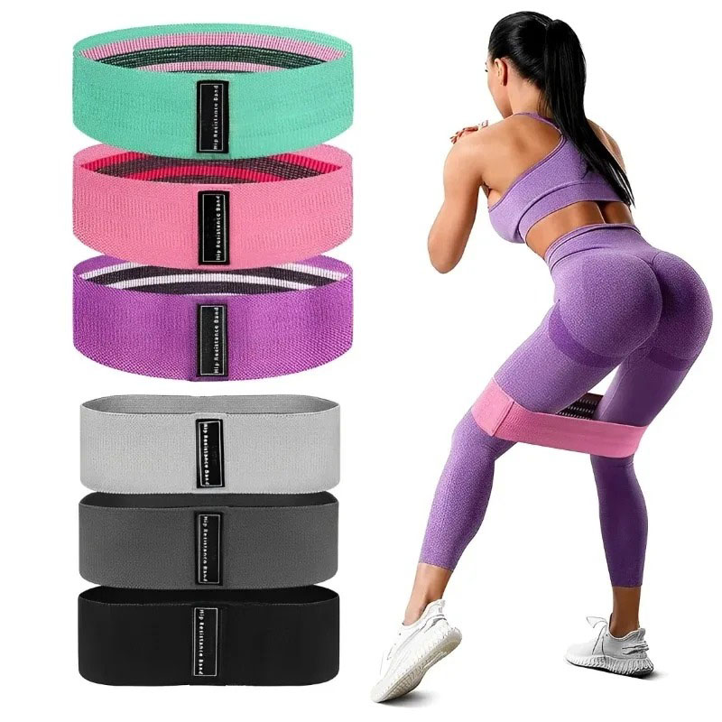 3Pcs Fabric Resistance Hip Boo - Yoga Fitness Resistance Band 评论和价格
