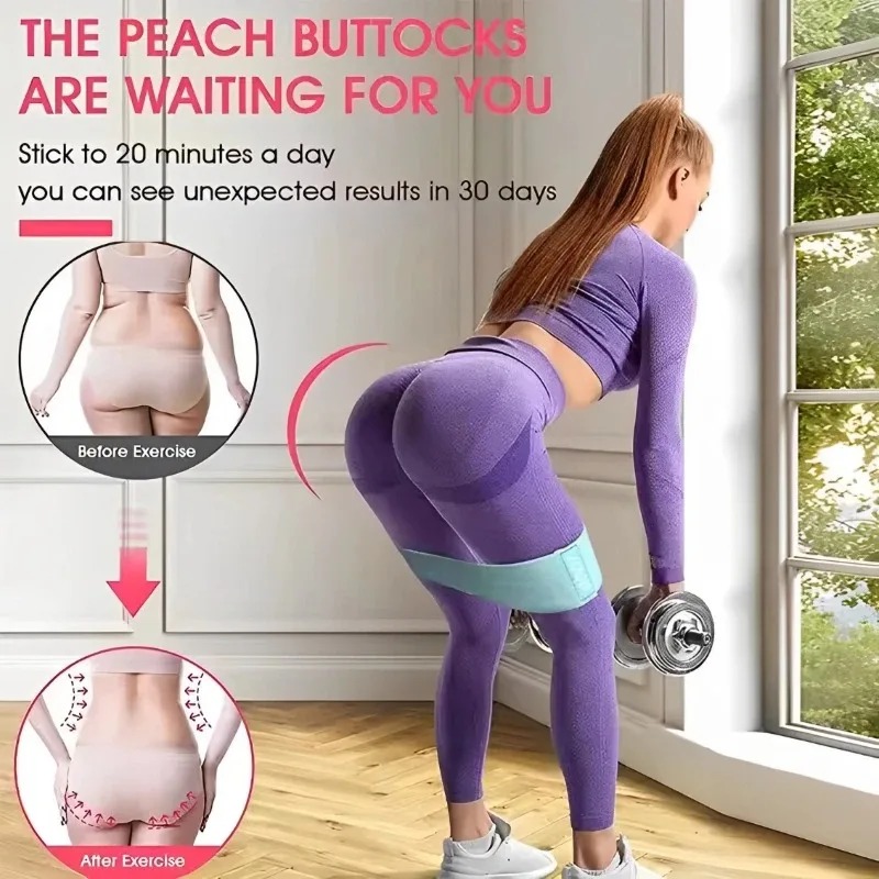 3Pcs Fabric Resistance Hip Boo - Yoga Fitness Resistance Band 评论和价格