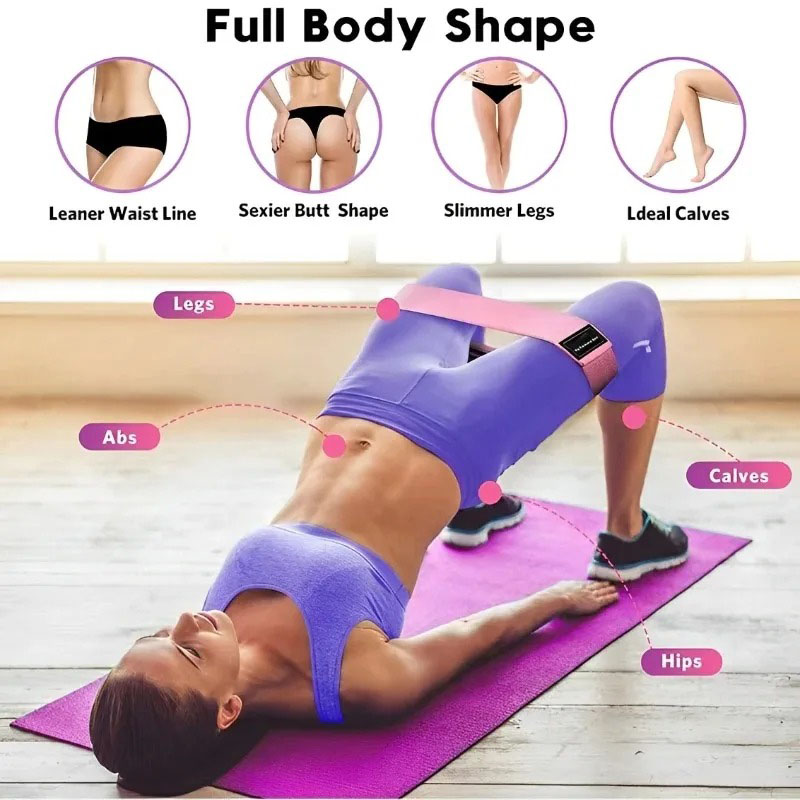 3Pcs Fabric Resistance Hip Boo - Yoga Fitness Resistance Band 评论和价格