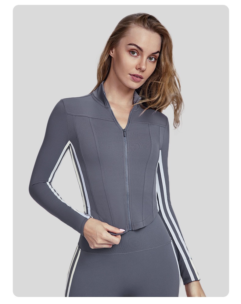 Women Striped Fall Workout Set - Yoga Fitness Stretching 评论和价格