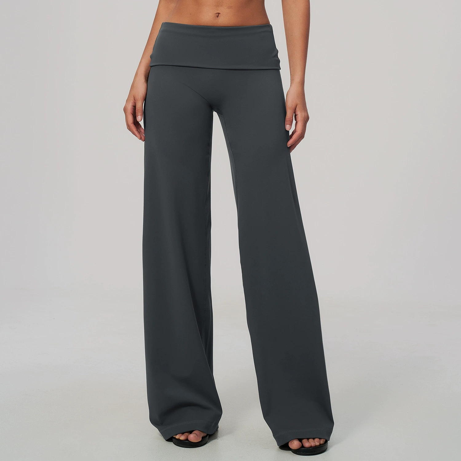 Women Fold Over Waist Pants Yo - J-Yoga Fitness 评论和价格