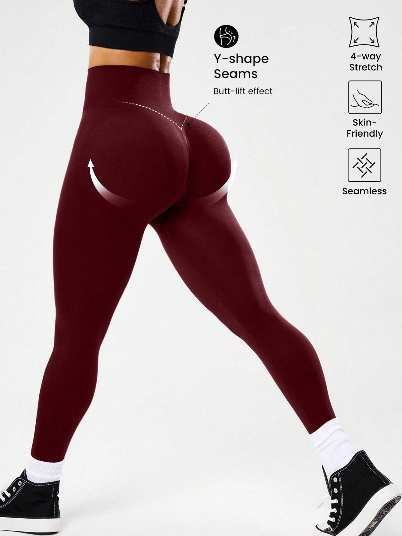 High-waisted seamless yoga leg - Yoga Fitness Stretching 评论和价格