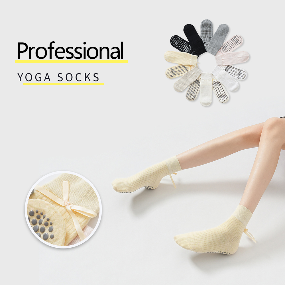 Cute Bowknot Yoga Socks Girls  - Fitness Yoga 评论和价格