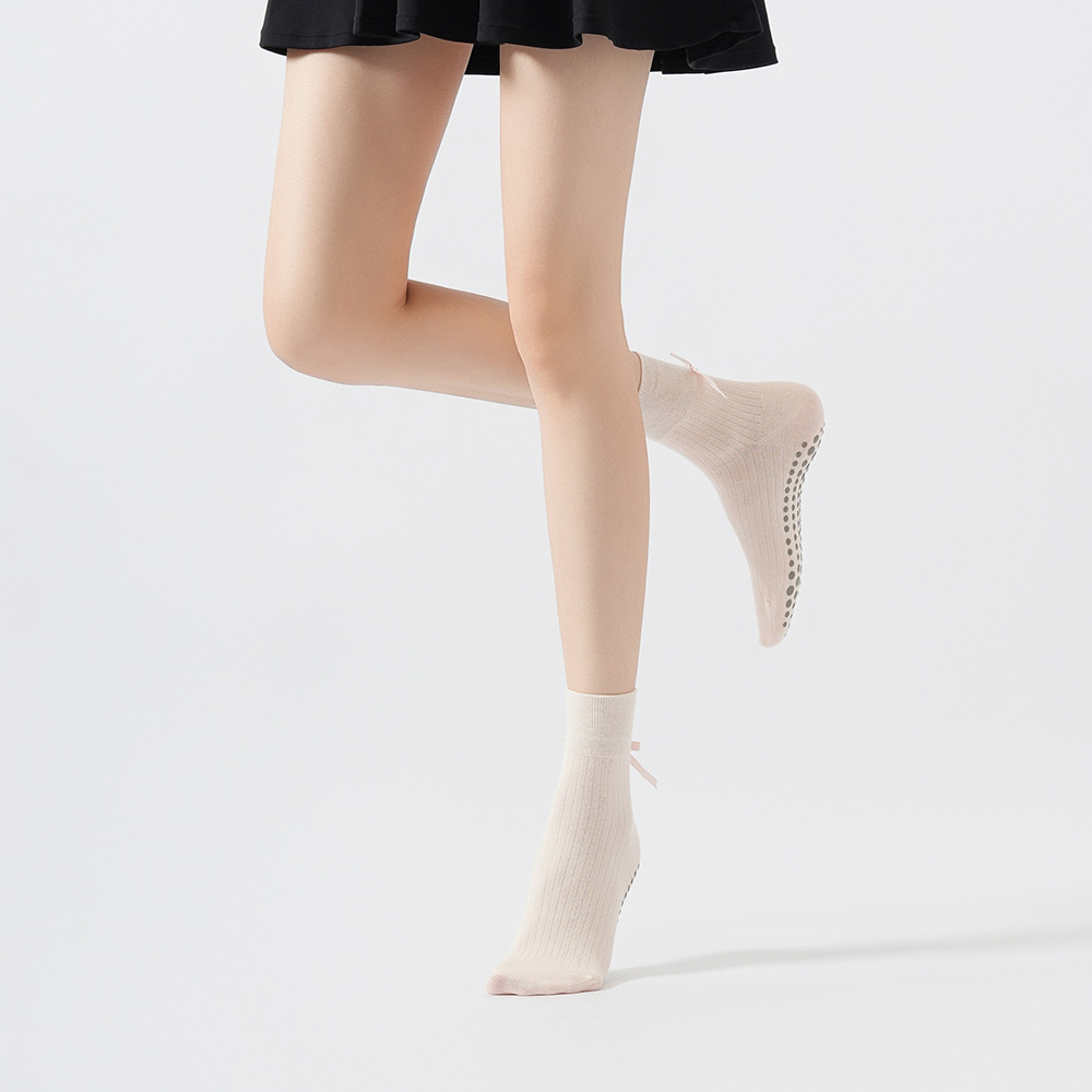 Cute Bowknot Yoga Socks Girls  - Fitness Yoga 评论和价格